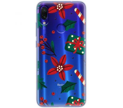 Чохол для Xiaomi Redmi Note 7 MixCase Новий рік патерн омела