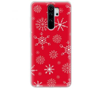 Чохол для Xiaomi Redmi Note 8 Pro MixCase Новий рік паттерн сніжинки