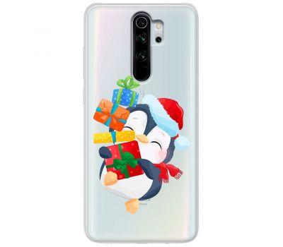 Чохол для Xiaomi Redmi Note 8 Pro MixCase Новий рік пінгвін з подарунками