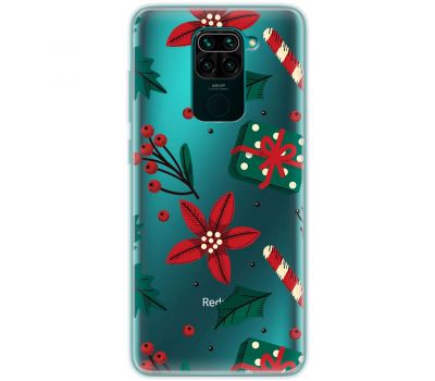 Чохол для Xiaomi Redmi Note 9 MixCase Новий рік патерн омела