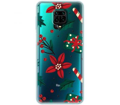 Чохол для Xiaomi Redmi Note 9S/9 Pro MixCase Новий рік патерн омела