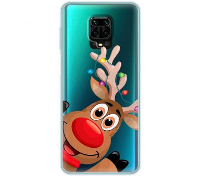 Чохол для Xiaomi Redmi Note 9S/9 Pro MixCase Новий рік олень у гірлянді