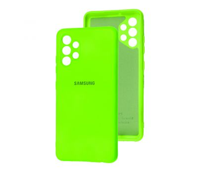 Чохол для Samsung Galaxy A32 (A325) Silicone Full camera салатовий / neon green