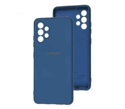 Чохол для Samsung Galaxy A32 (A325) Silicone Full camera синій / navy blue