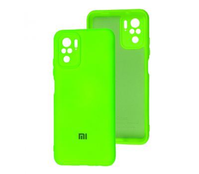 Чохол для Xiaomi Redmi Note 10 / 10s Silicone Full camera салатовий / neon green