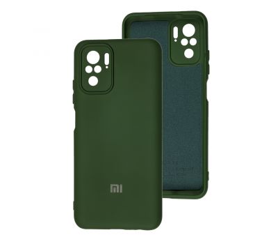 Чохол для Xiaomi Redmi Note 10 / 10s Silicone Full camera зелений / dark green