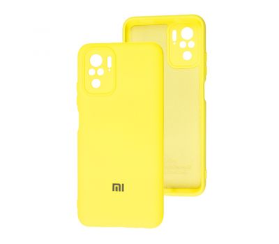 Чохол Xiaomi Redmi Note 10 / 10s Silicone Full camera жовтий