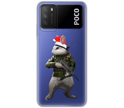 Чохол для Xiaomi Poco M3 MixCase Новий рік кролик захисник