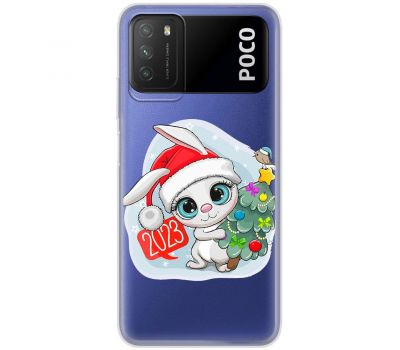 Чохол для Xiaomi Poco M3 MixCase Новий рік кролик 2023