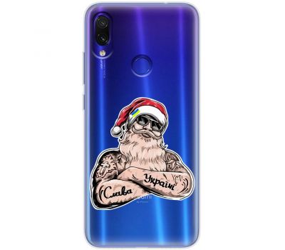 Чохол для Xiaomi Redmi Note 7 MixCase Новий рік Санта Клаус за Україну