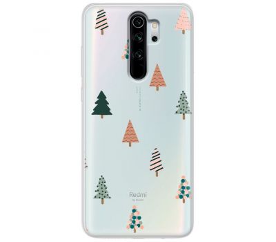 Чохол для Xiaomi Redmi Note 8 Pro MixCase Новий рік патерн новорічні ялинки