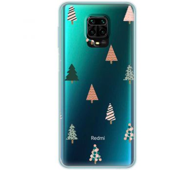 Чохол для Xiaomi Redmi Note 9S/9 Pro MixCase Новий рік патерн новорічні ялинки