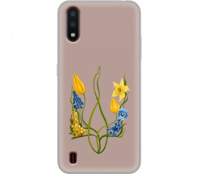 Чохол для Samsung Galaxy A01 (A015) MixCase патріотичні квіти у формі герба