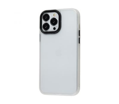 Чохол для iPhone 13 Pro Shadow Matte Metal Buttons білий