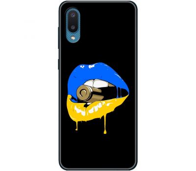 Чохол для Samsung Galaxy A02 (A022) MixCase патріотичні пуля губи