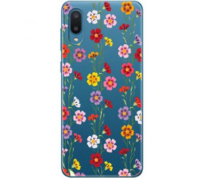 Чохол для Samsung Galaxy A02 (A022) Mixcase квіти патерн квіткових ліан