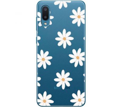 Чохол для Samsung Galaxy A02 (A022) Mixcase квіти патерн ромашок