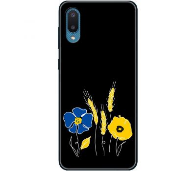 Чохол для Samsung Galaxy A02 (A022) MixCase патріотичні квіти україни