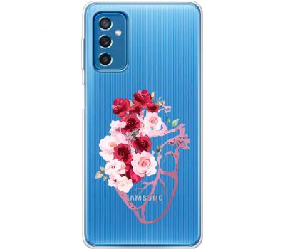 Чохол для Samsung Galaxy M52 (M526) Mixcase квіти серце поросло квітами