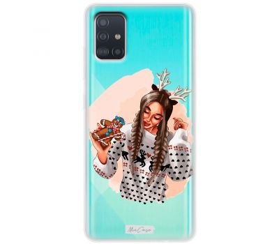 Чохол для Samsung Galaxy A51 (A515) MixCase новий рік дівчина в новорічну ніч