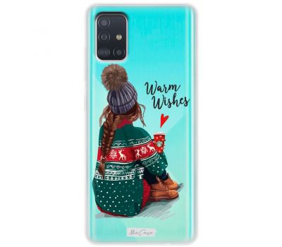 Чохол для Samsung Galaxy A51 (A515) Новий рік MixCase дівчина в теплому одязі