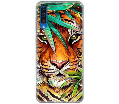 Чохол для Samsung Galaxy A51 (A515) MixCase звірі тигр у листі