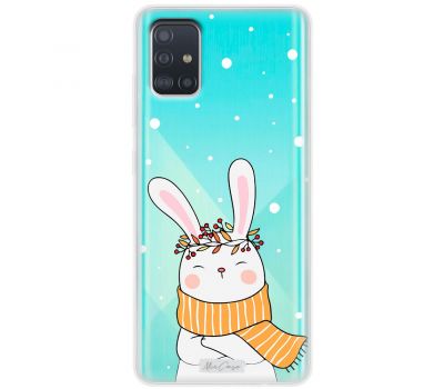 Чохол для Samsung Galaxy A51 (A515) MixCase новий рік зайчик та сніг