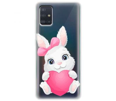 Чохол для Samsung A51 (A515) MixCase день закоханих заєць із серцем