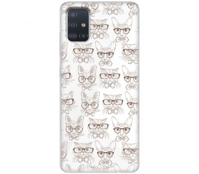 Чохол для Samsung Galaxy A51 (A515) Mixcase кіт в окулярах