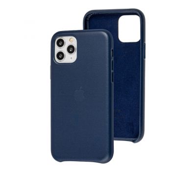 Чохол для iPhone 11 Pro Leather case (Leather) темно-синій