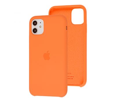 Чохол Silicone для iPhone 11 case papaya
