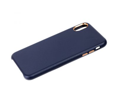 Чохол для iPhone Xs Max Soft Leather синій 3042635