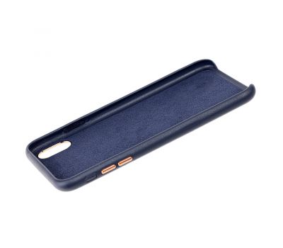 Чохол для iPhone Xs Max Soft Leather синій 3042636