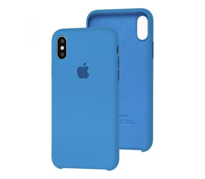 Чохол Silicone для iPhone X / Xs Premium case demin blue