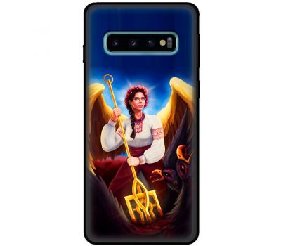 Чохол для Samsung Galaxy S10 (G973) MixCase патріотичні українка ангел з тризубо