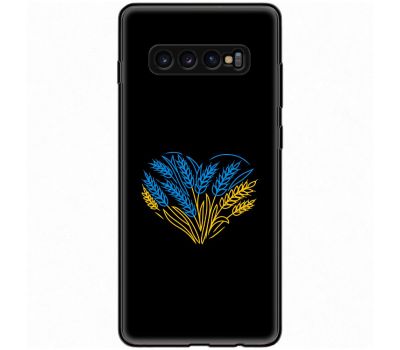 Чохол для Samsung Galaxy S10+ (G975) MixCase патріотичні синьо-жовта пшениця