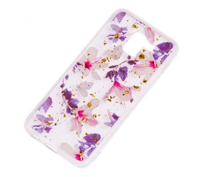 Чохол для Samsung Galaxy J6 2018 (J600) Flowers Confetti "китайська фіолетова троянда 3054141