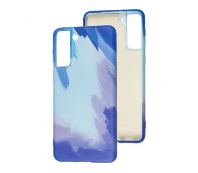 Чохол для Samsung Galaxy S21+ (G996) Wave Watercolor blue