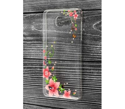 Чохол Samsung Galaxy A5 2016 (A510) Creative Case Diamonds червоні квіти