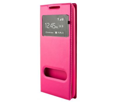 Чохол книжка для Meizu M2 Note PU з рожевими вікнами