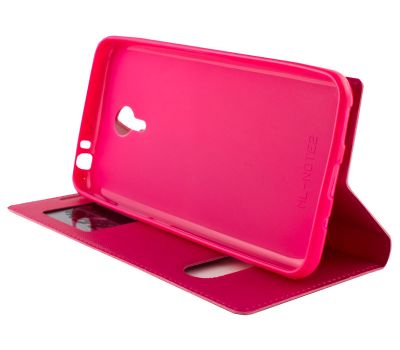 Чохол книжка для Meizu M2 Note PU з рожевими вікнами 306538
