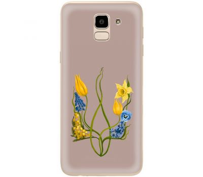 Чохол для Samsung Galaxy J6 2018 (J600) Патріотичні квіти у формі герба