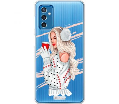 Чохол для Samsung Galaxy M52 (M526) MixCase новий рік дівчина з кавою