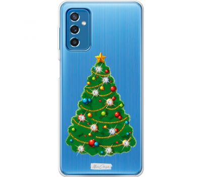 Чохол для Samsung Galaxy M52 (M526) MixCase новий рік ялинка зі стразами