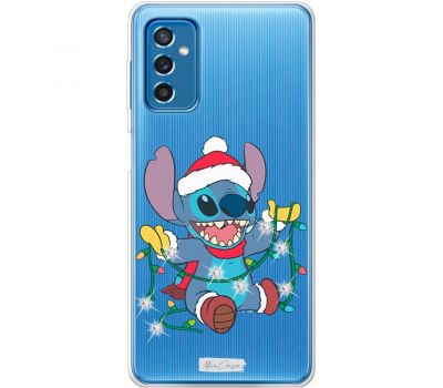 Чохол для Samsung Galaxy M52 (M526) MixCase зі стразами гірлянда та стич