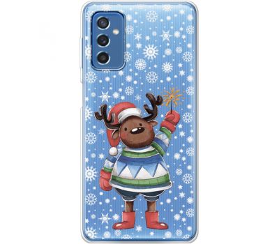 Чохол прозорий Samsung Galaxy M52 (M526) MixCase Christmas Deer with Snow