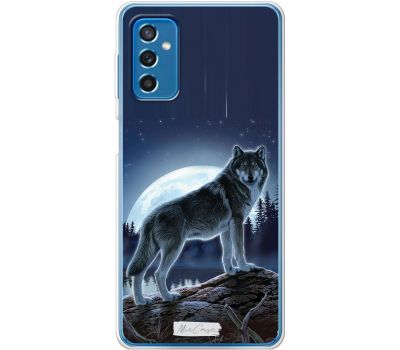 Чохол для Samsung Galaxy M52 (M526) MixCase вовк на тлі місяця