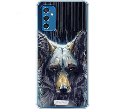 Чохол для Samsung Galaxy M52 (M526) MixCase вовк в дощ