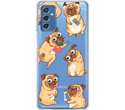 Чохол прозорий для Samsung Galaxy M52 (M526) BoxFace з 3D-очками Pug