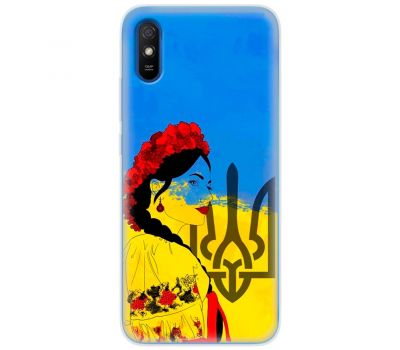 Чохол для Xiaomi Redmi 9A MixCase патріотичні українка у вишиванці